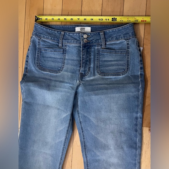 Stretch denim wide leg pants - Picture 4 of 8